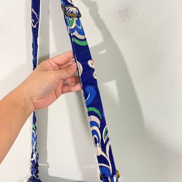 Vera Bradley Blue Mediterranean Paisley Crossbody Bag 9.5 x 10 - Picture 6 of 7